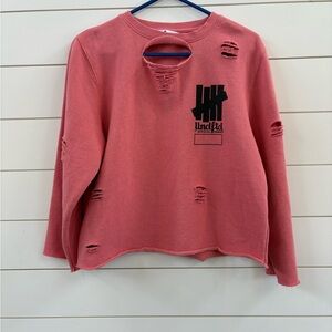 Undefeated Distressed Pink Crewneck Sweatshirt